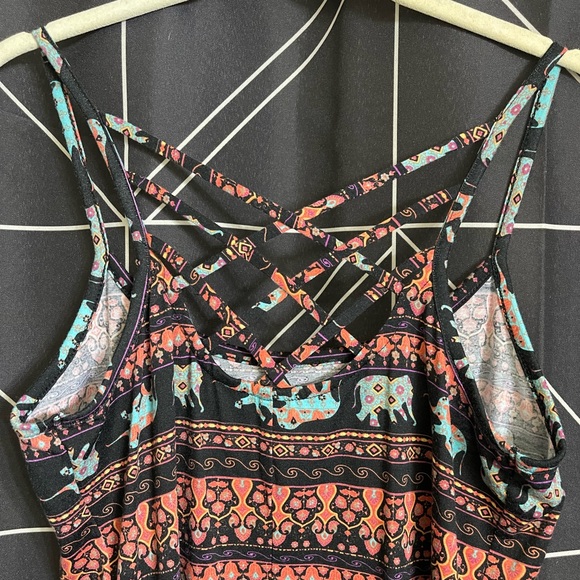 Xhilaration dress with elephants cute back detail summer vibes - Picture 3 of 3